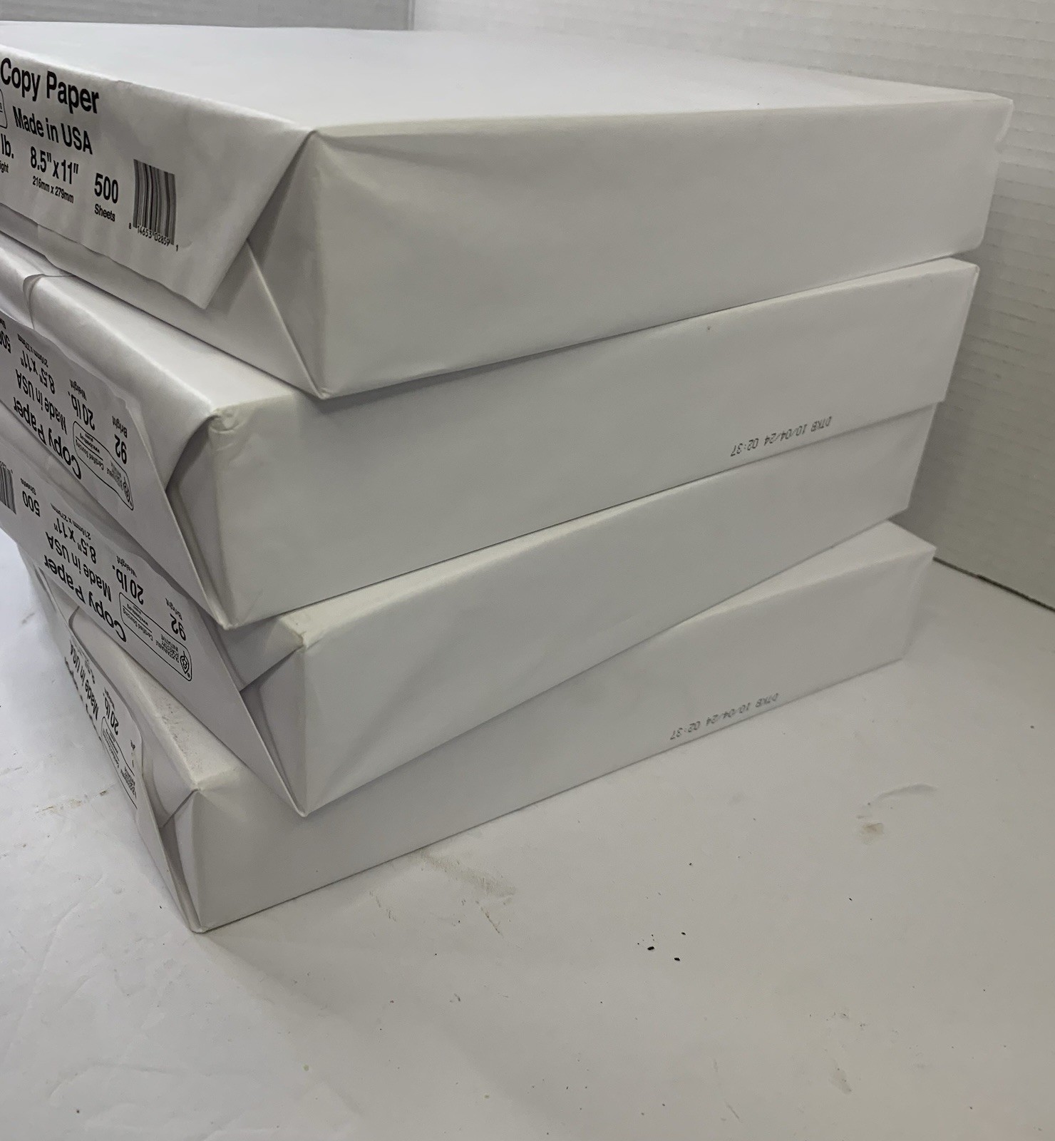 Lot Printer Copy Paper Case White 8.5″x11″ Letter Size Four Reams = 2000 Sheets