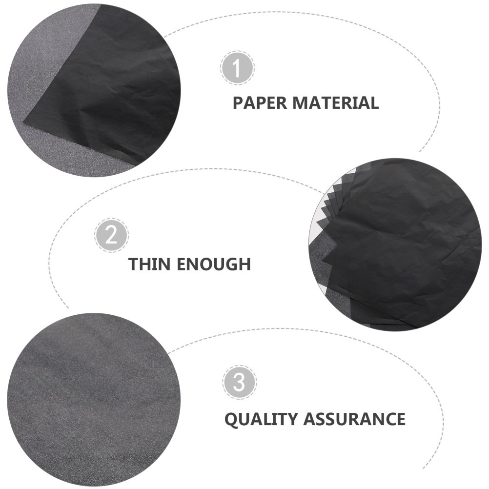 Durable Black Carbon Paper 25Sheets for Home Office Tracing and Transfer