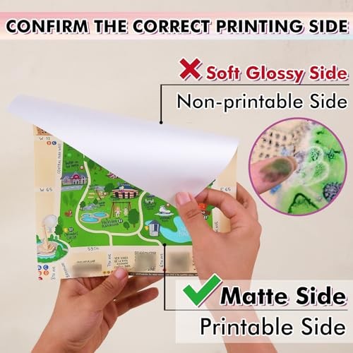 Waterproof Paper Inkjet Printer 8.5×11 Inch 30 Sheets Matte White Tear-resistant