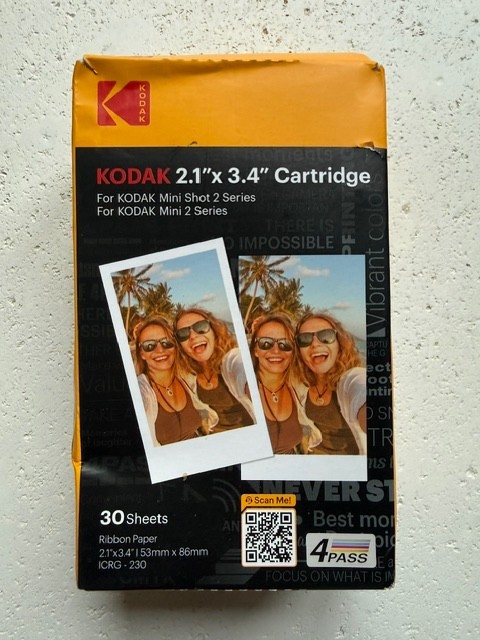 Kodak Cartridge 2.1 X 3.4 30 Sheets For Kodak Mini Shot 2 Series New Open Box