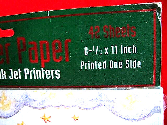 CHRISTMAS HOUSE Santa & Christmas Tree Graphic Computer Paper 42 Sheets -New