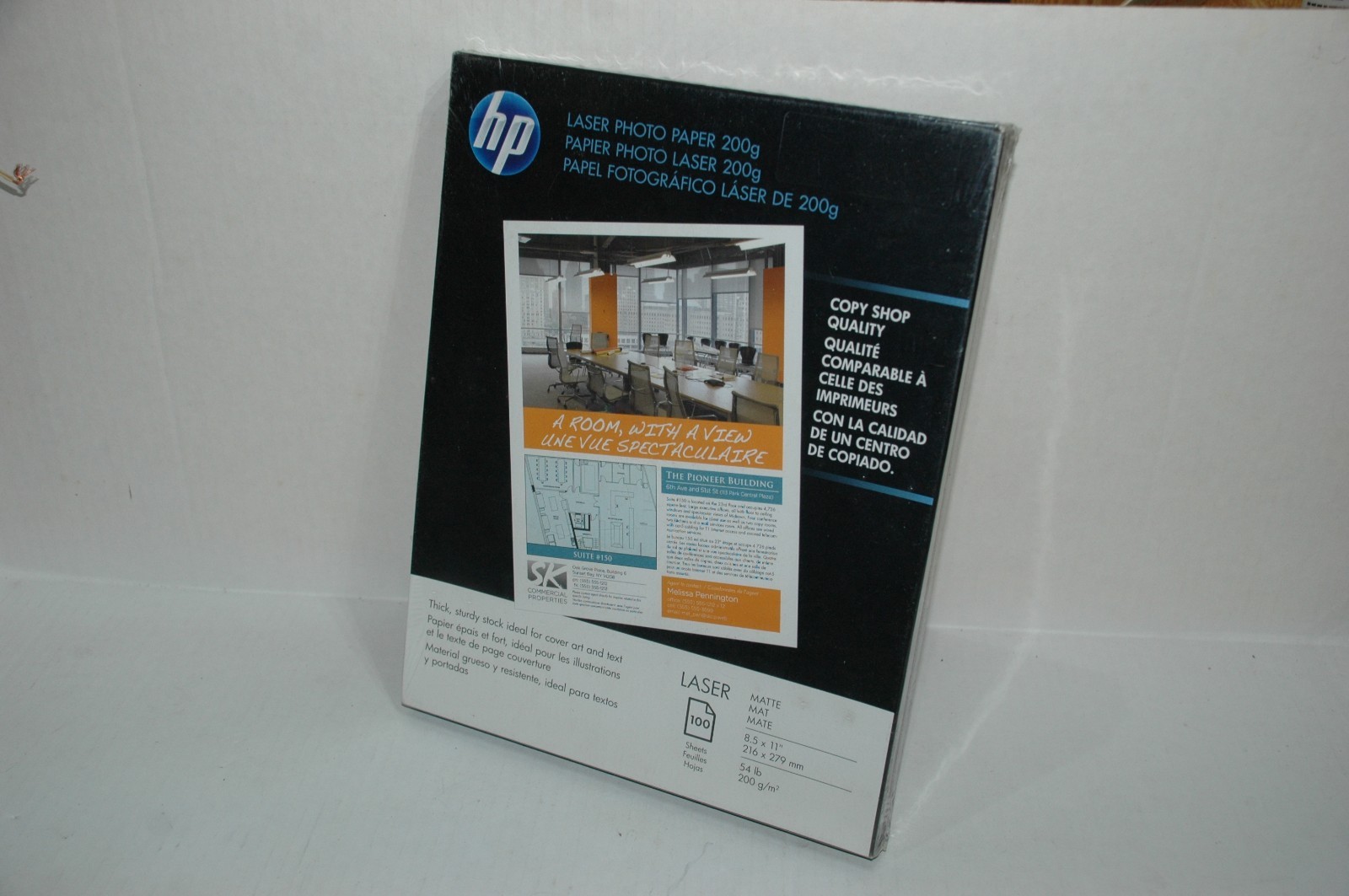 Hp Laser Matte Paper 100 Q6549A Sealed 8.5×11 (GRY2)