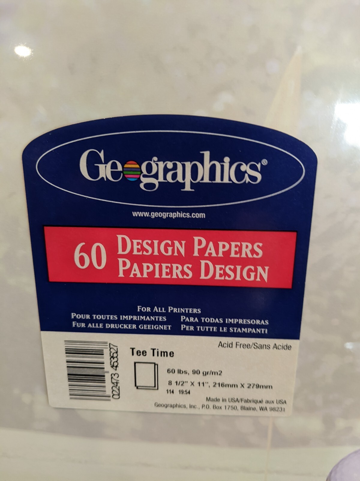 NEW Geographics Golf Design Papers 8 1/2 X 11 inch All Printers Acid Free 60 Ct