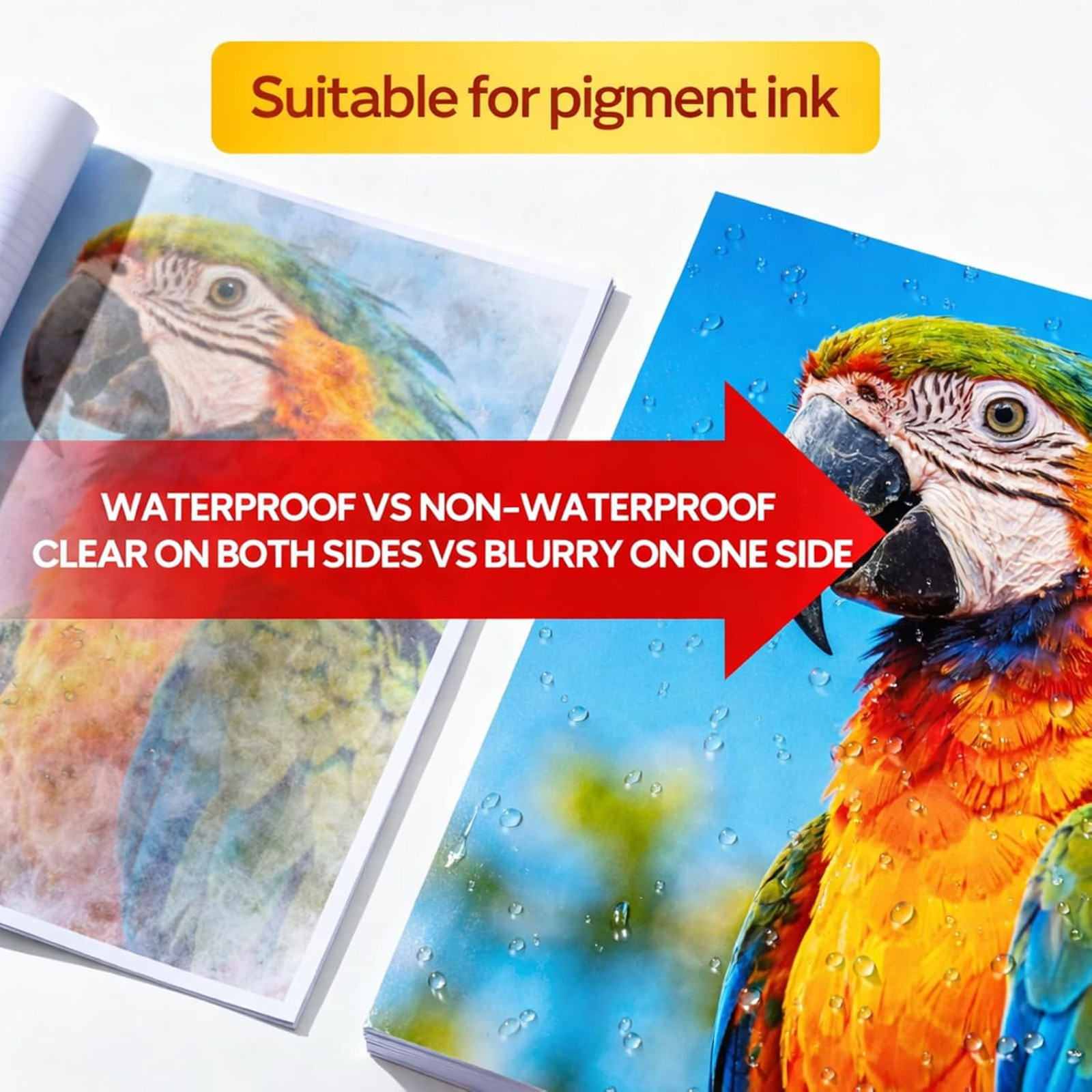 Waterproof White Inkjet Paper Synthetic Tearproof Printer Paper 8.5 x 11 Matte