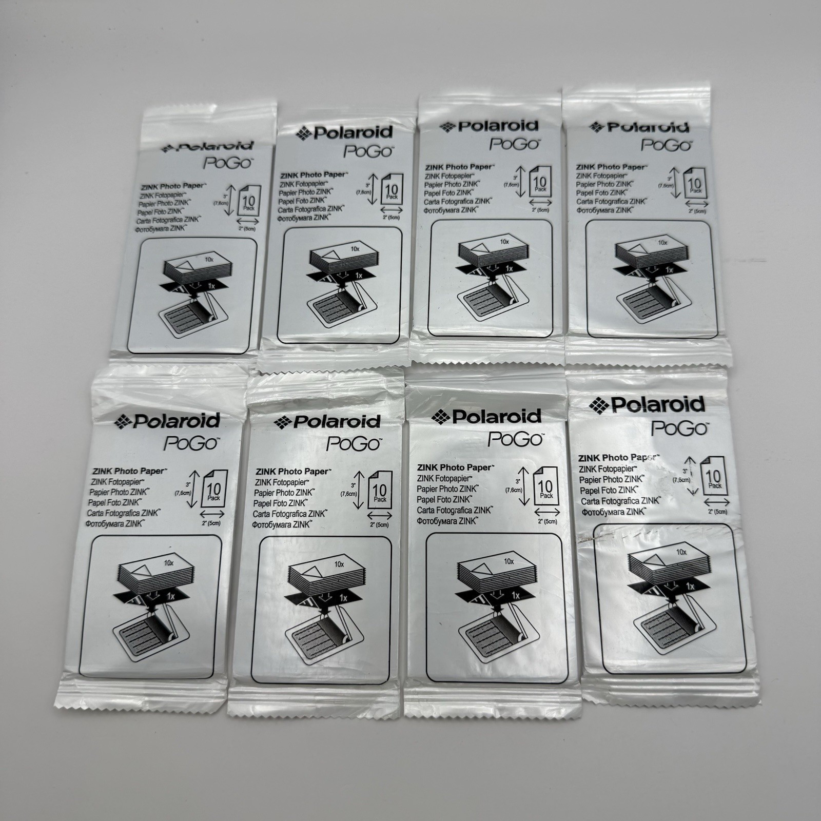 Polaroid PoGo 2×3″ Zink Photo Paper 80 Sheets – NEW Sealed / 8 Packets