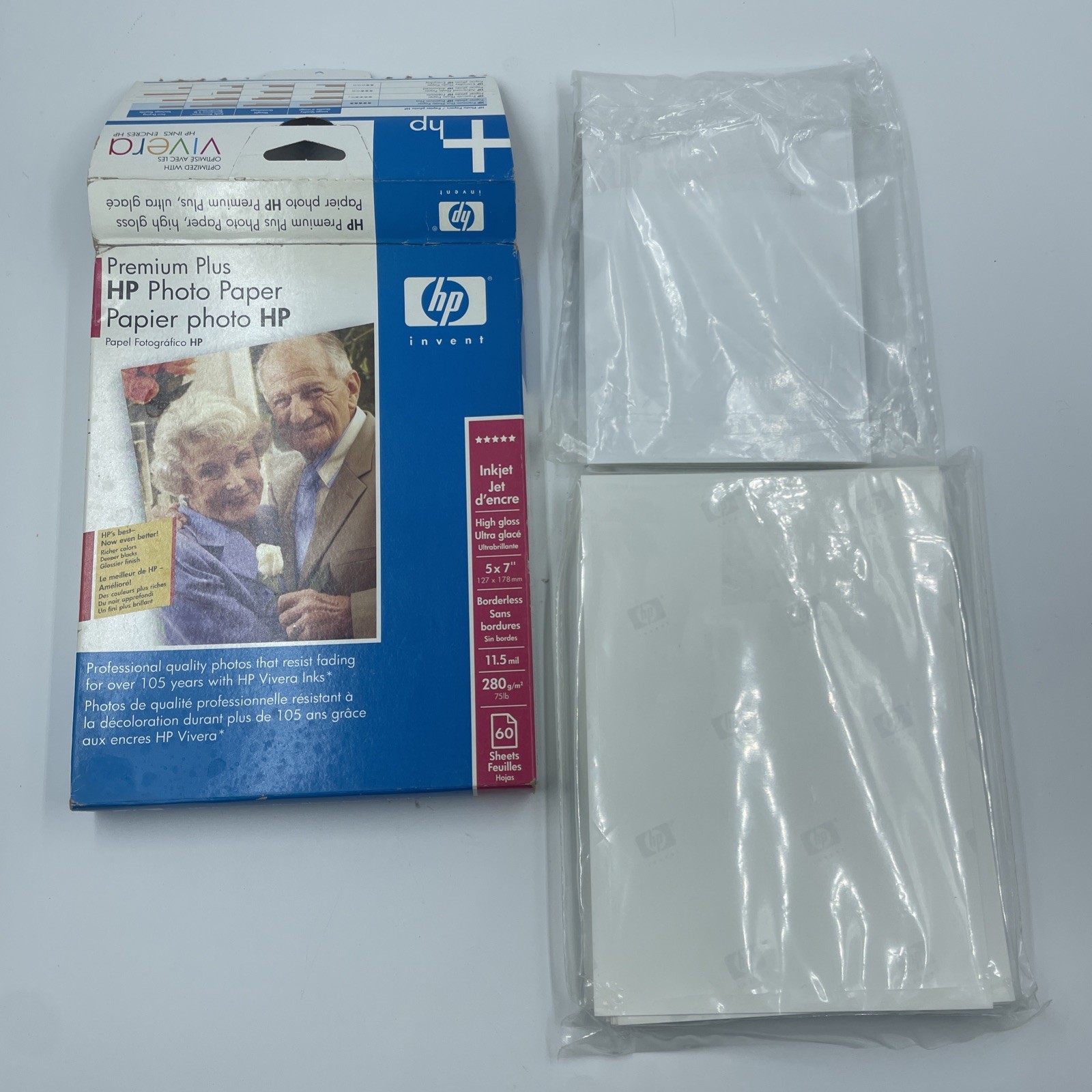 High Gloss Photo Paper HP Premium Plus 54 Sheets 5×7 + 27 Sheets 6×4 – For HP