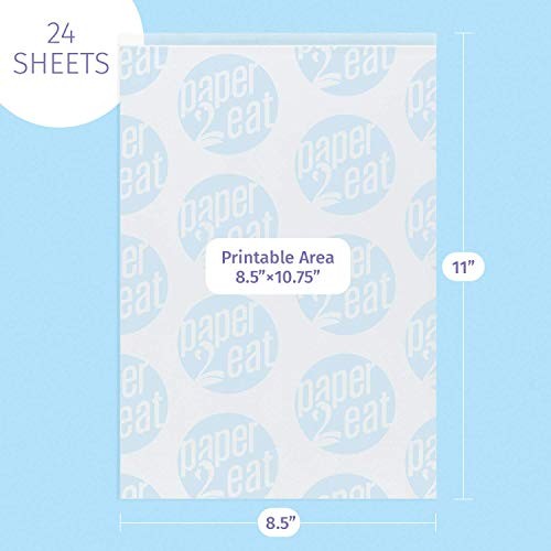 Frosting Sheets Premium (Icing Sheets) 8.5“ x 11“ – 8.5×11 Inch (Pack of 24)