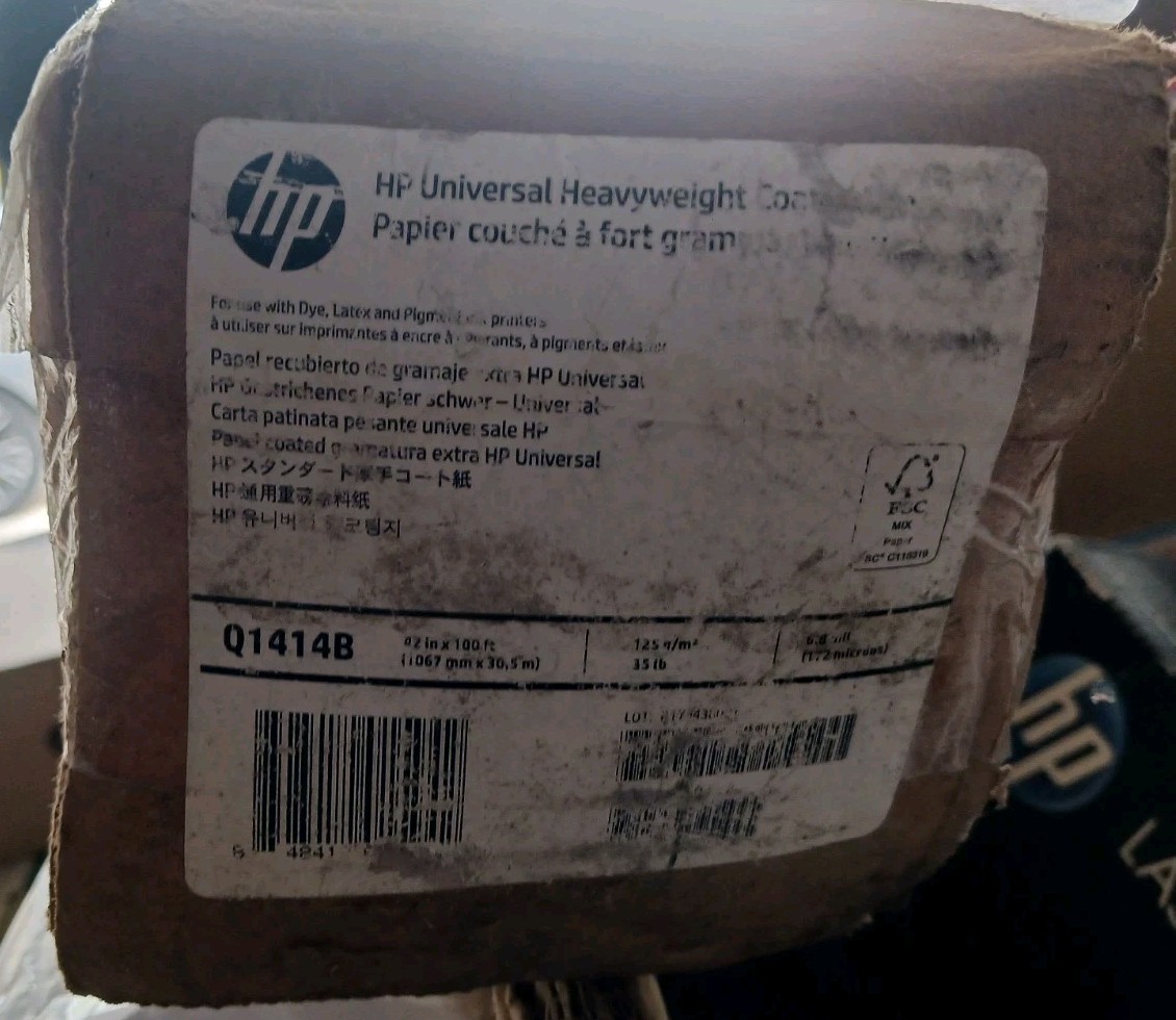 HP Universal Heavyweight Coated Paper – White – 42 Inches X 100 Feet Q1414B