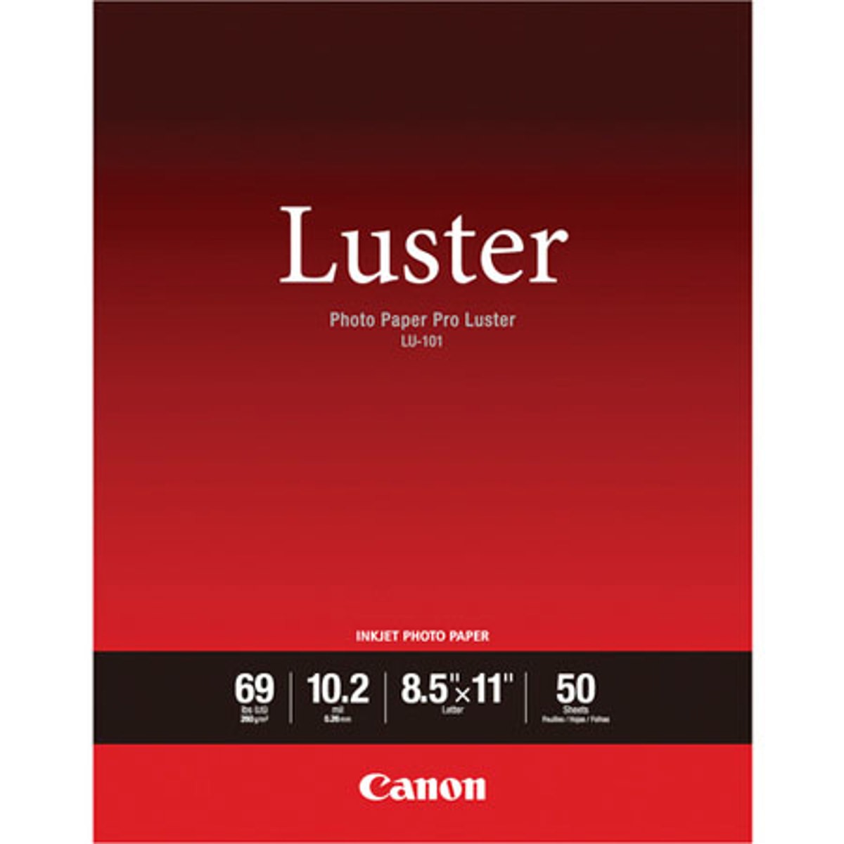 Canon 2 Pack LU-101 Pro Luster Photo Paper (8.5×11″), 50 Sheets #6211B004 2