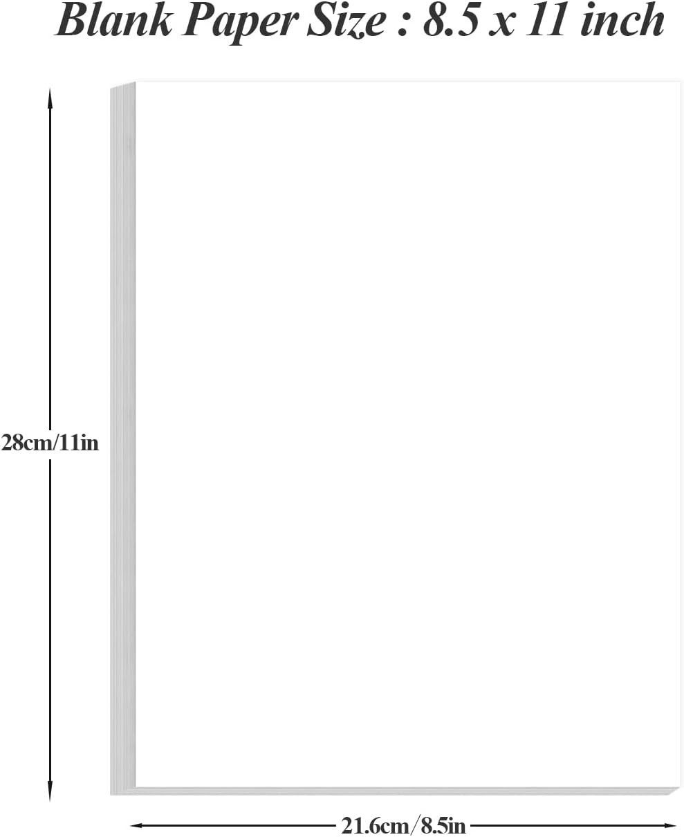 High-Quality Unpunched 8.5″ x 11″ Printer Paper – 100 Sheets for Organizers