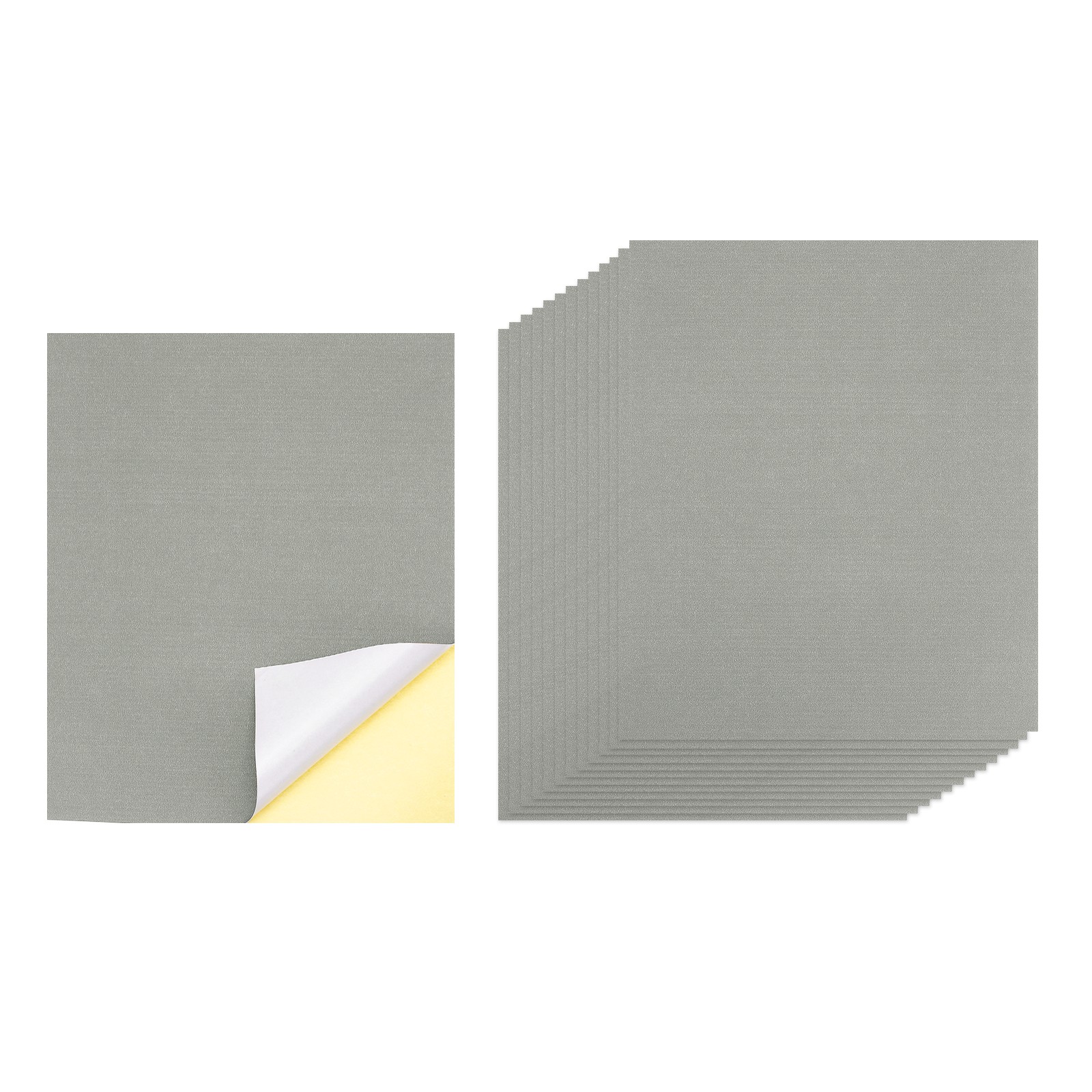 15 Sheets Printable Self Adhesive Sticker Paper for Laser Printer, Gray