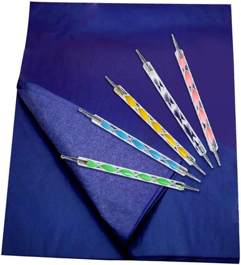 100 Sheets Carbon Transfer Paper,Blue Carbon Copy Paper Tracing Paper with 5Pcs