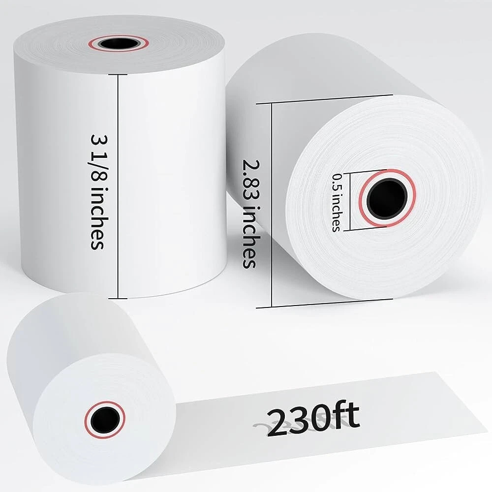 ✅ 4 Rolls POS Receipt Thermal Paper Star Epson IBM Clover Printer 3 1/8 80mm 230