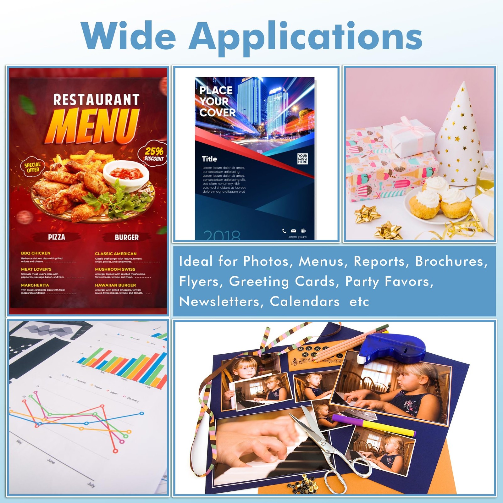Koala Semi-Gloss Photo Paper 8.5×14 Inches 100 Sheets Inkjet Laser Printer