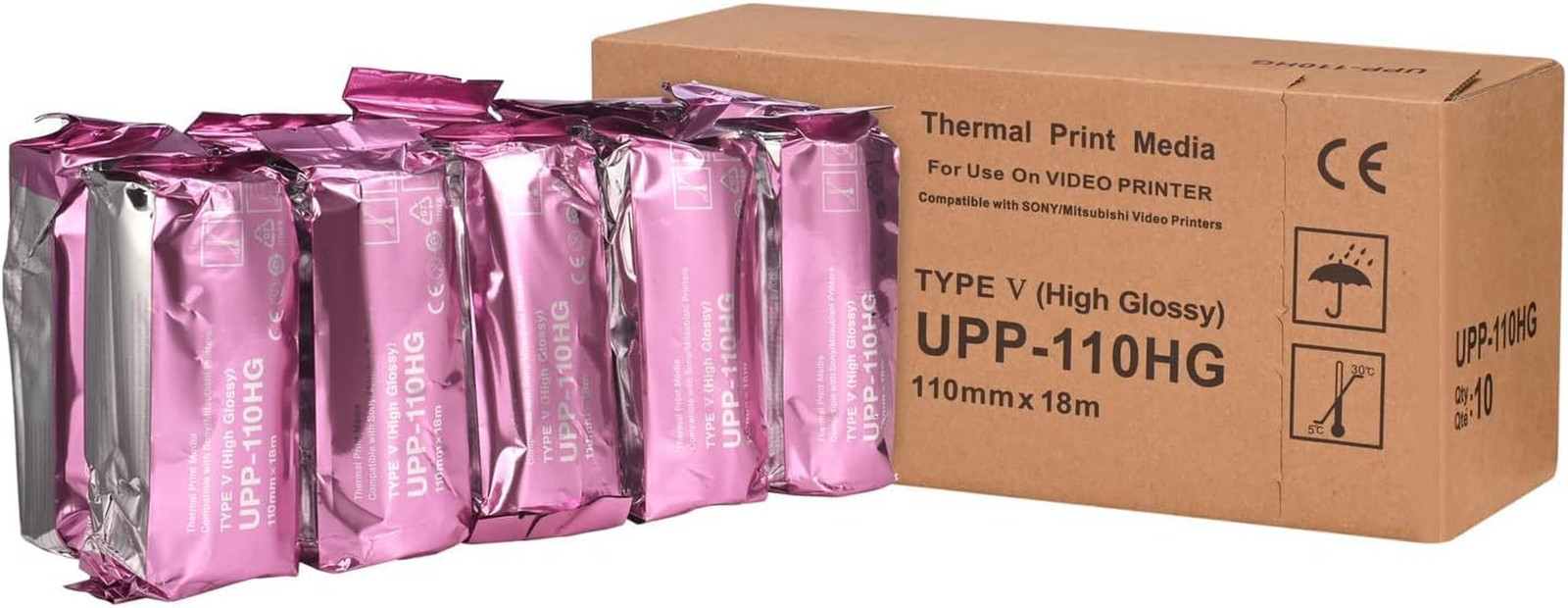Compatible Upp-110Hg Ultrasound Paper Film/Media,Upp 110Hg Type V High Glossy Th