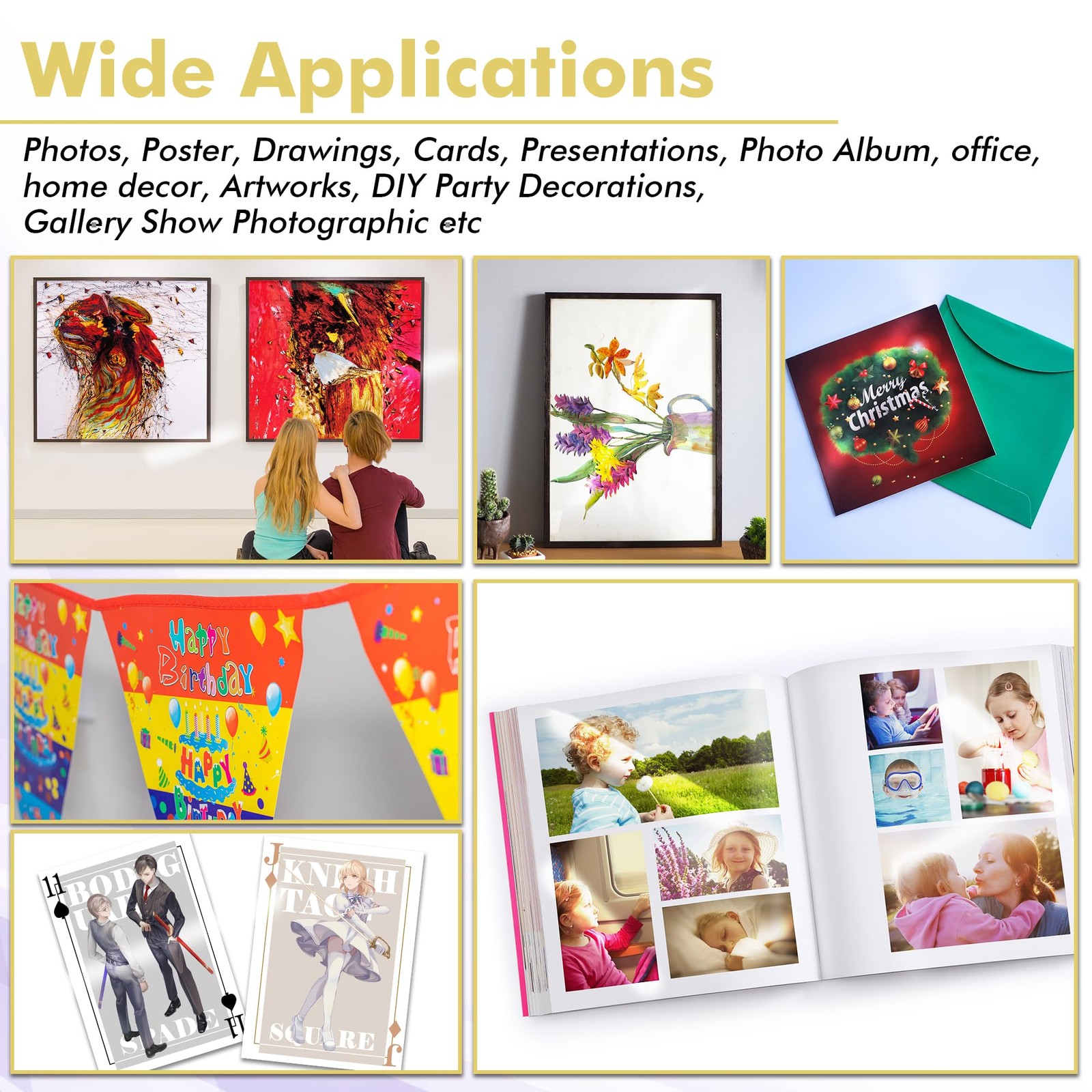 Koala Glossy Inkjet Photo Paper Thick 13×19 Inch 100 Sheets, 54lb Dye Ink Set