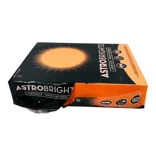 250 Sheets Astrobrights Cosmic Orange 8.5″ x 11″ Cardstock Cover Paper 65lb