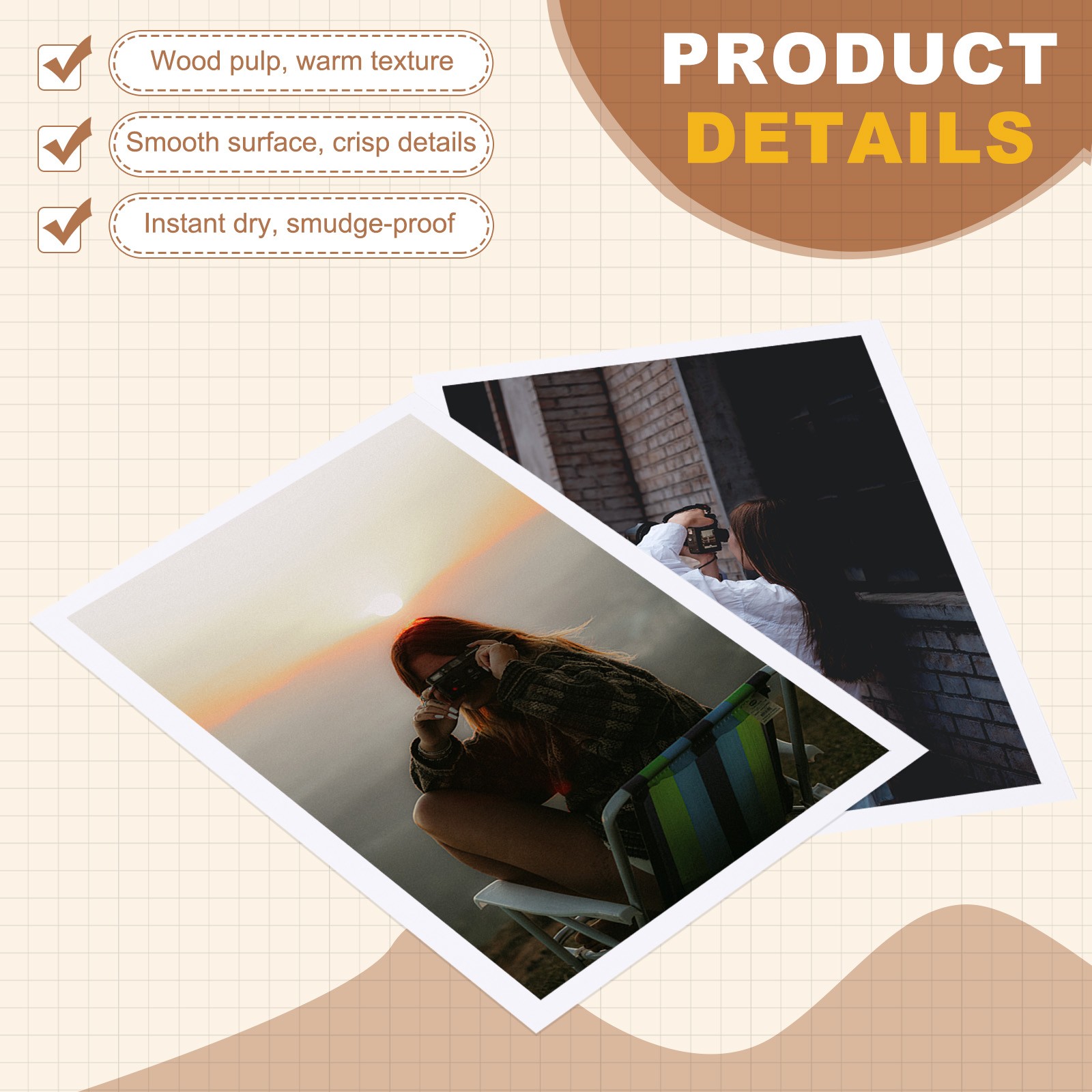 7″x5″ Glossy Photo Paper, 50 Sheets Inkjet Photo Paper 230GSM for Printer