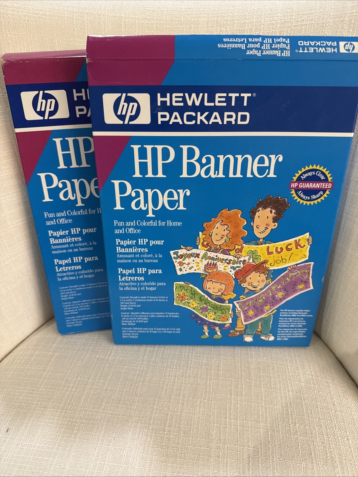 HP Banner Paper for Inkjet Printers – Make your own Banners 2pk Open