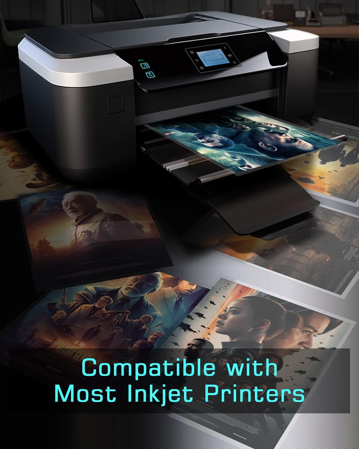 Transparent Paper 30 Sheets Inkjet Transparency Film Inkjet Printer (100% Clear)