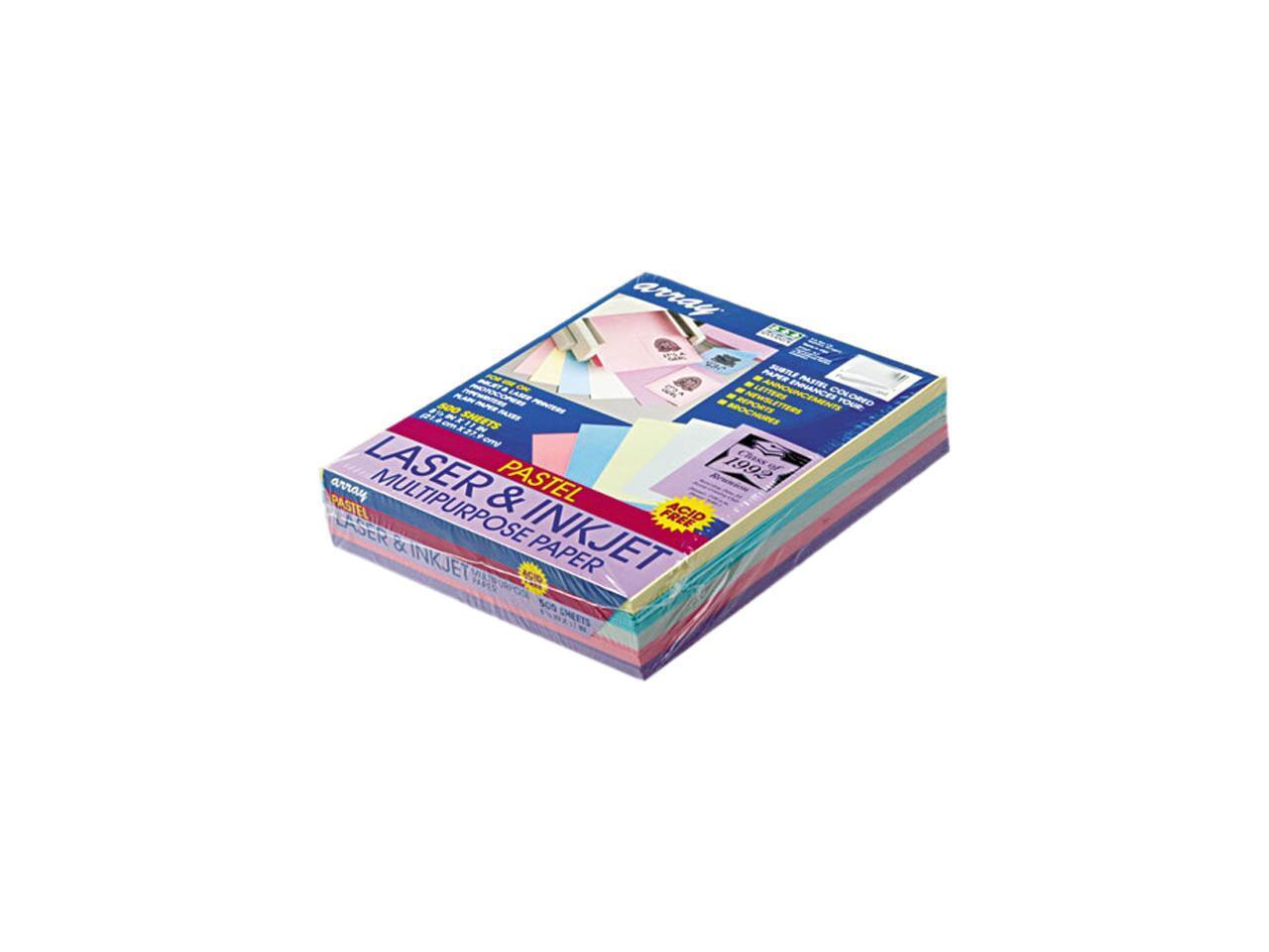 Pacon 101058 Array Colored Bond Paper, 20lb, 8-1/2 x 11, Assorted Pastels, 500 S