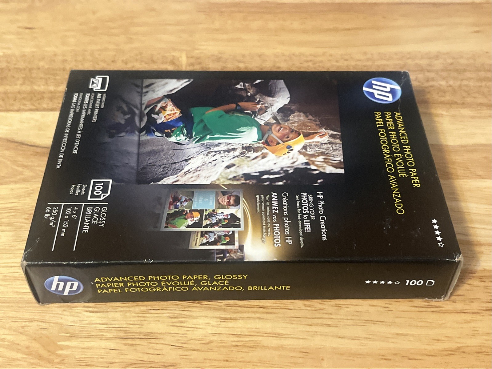 HP ADVANCED PHOTO PAPER, GLOSSY ~ 4×6 100 Sheet ~ New in Box