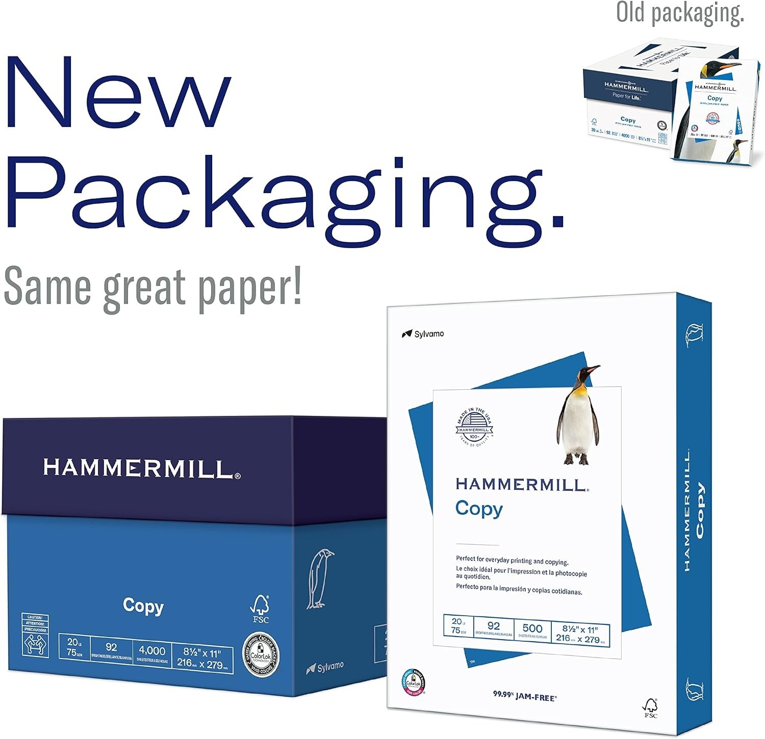 Acid-Free 8.5×11 Copy Paper – 4000 Sheets, 92 Brightness