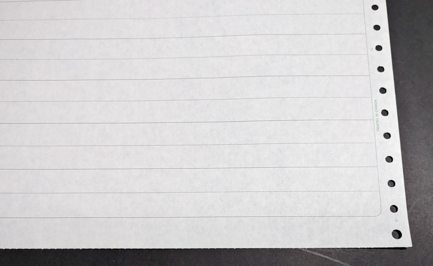 Vtg Dot Matrix Printer Continuous Feed Paper 50-Count 14 7/8″ x 11″ Business NOS