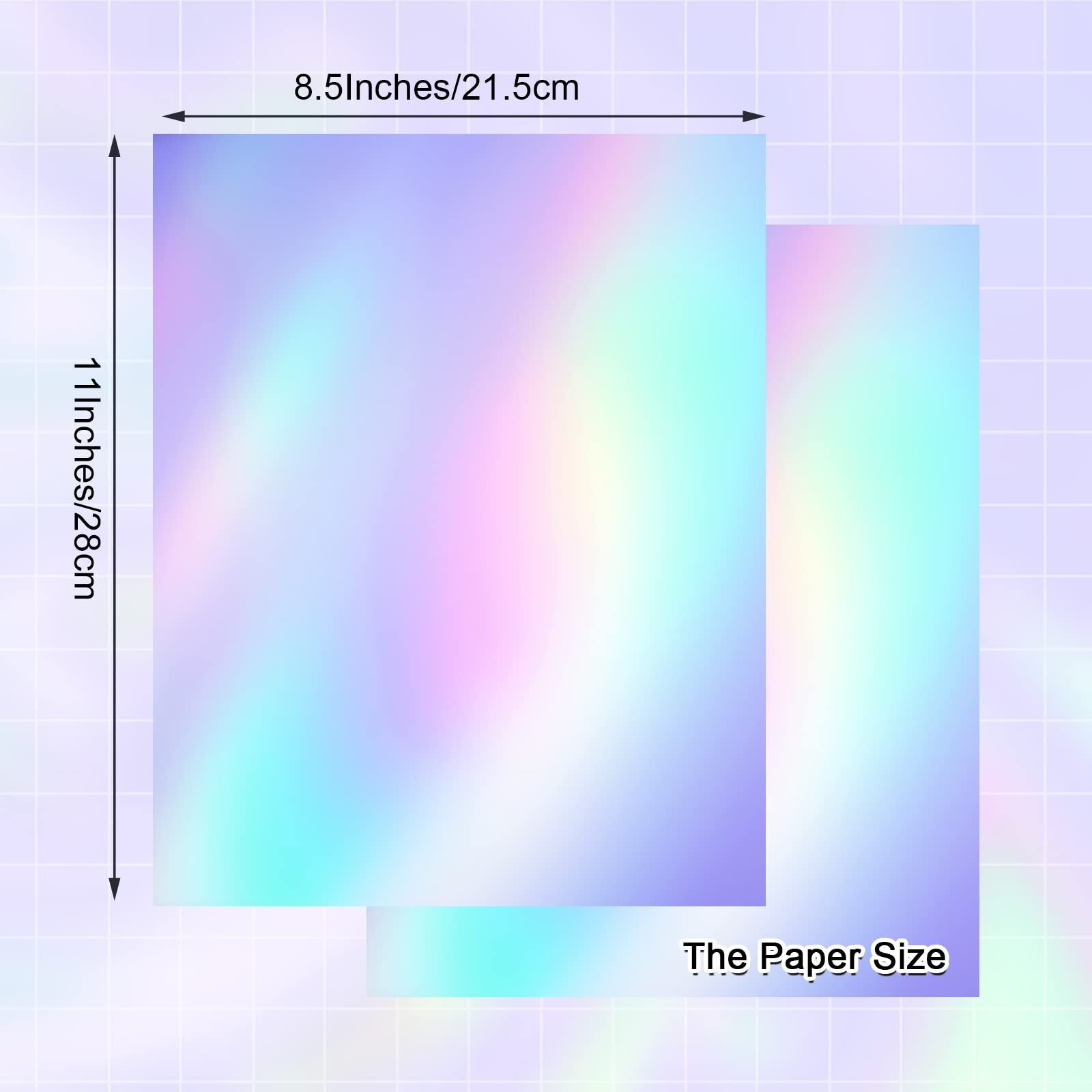 Sherr 120 Sheets Holographic Stickers Paper 8.5×11 Inch Printable Vinyl Stick…