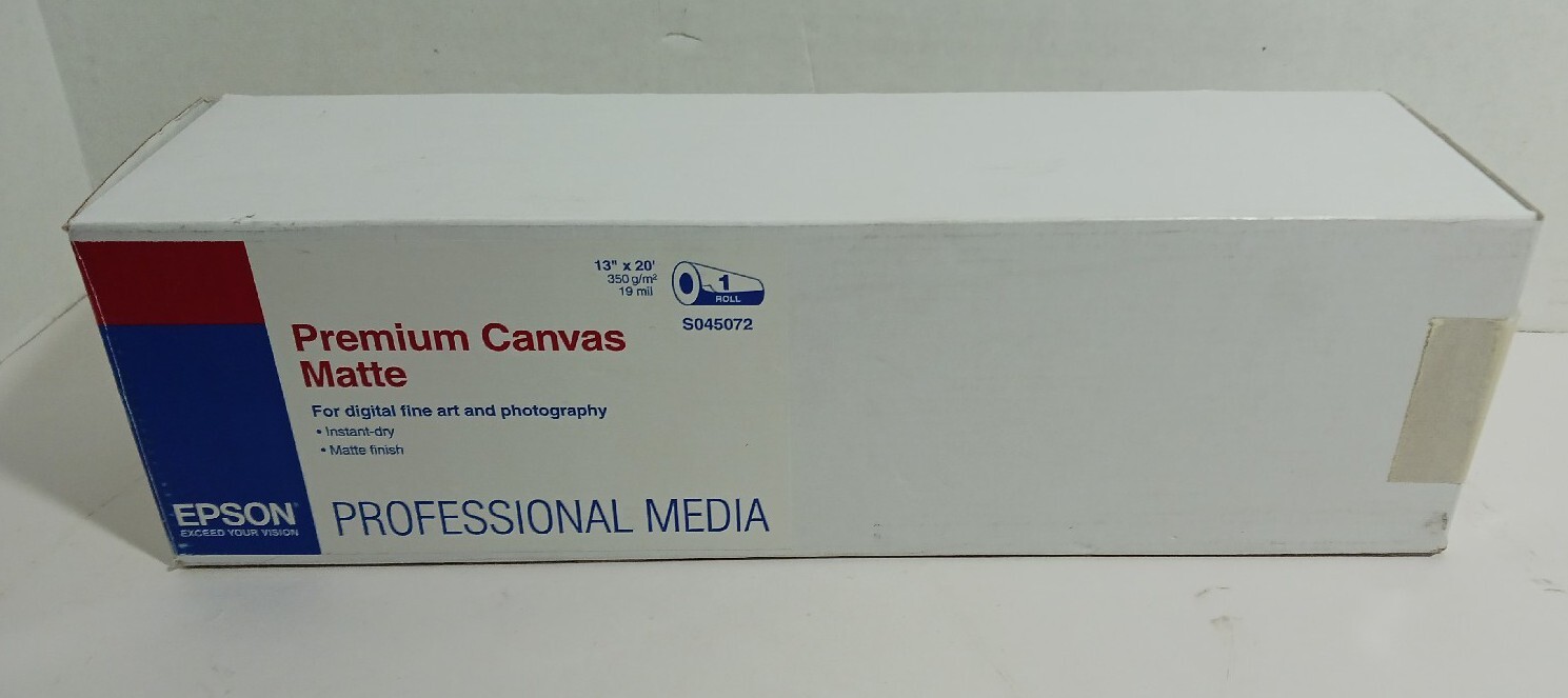Epson Professional Premium Matte Canvas 13 x 20 ft Roll S045072 New