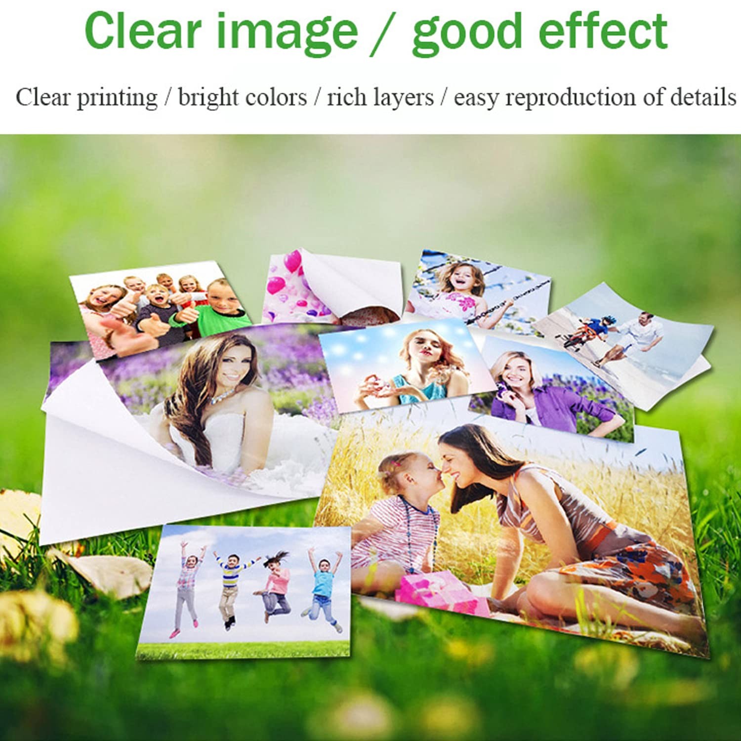 100Sheets Glossy Self Adhesive Photo Paper, 3R Sticker Label Paper Crafts DIY…