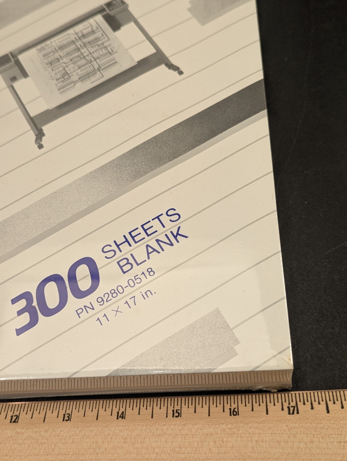 New Old Stock NOS Graphics Plotter Paper 300 HP Hewlett Packard 11×17” Vintage
