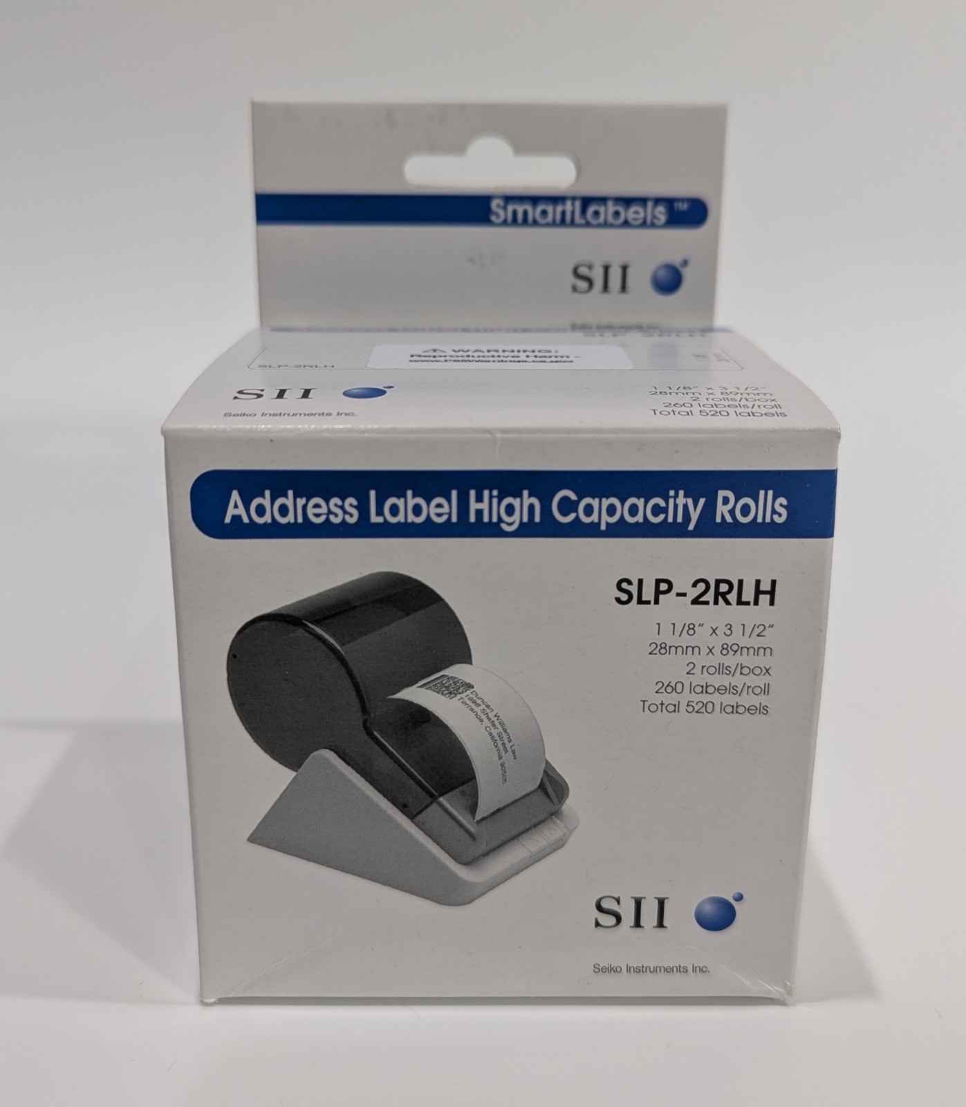 SLP2RLH Self-Adhesive Address Labels 1-1/8 x 3-1/2 White 520/Box
