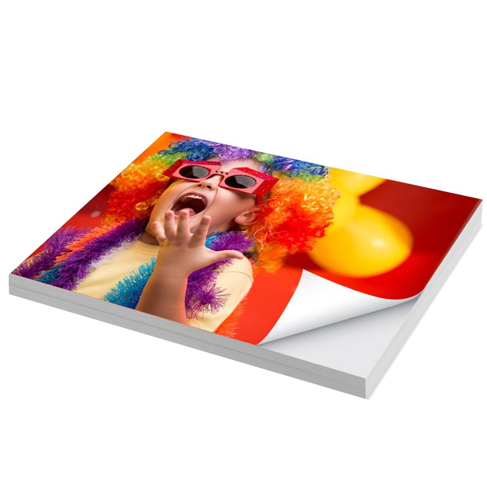 4R/4×6″ Self-Adhesive Photo Paper – 135gsm, 100 Sheets, Glossy Sticky Back Pr…