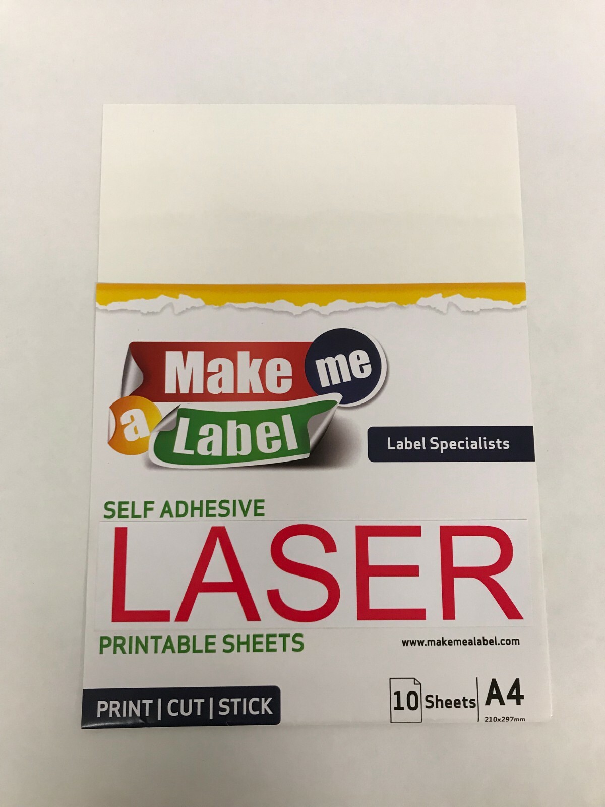 10 A4 Transparent / CLEAR LASER Printable SPLASH PROOF Sticker Sheets