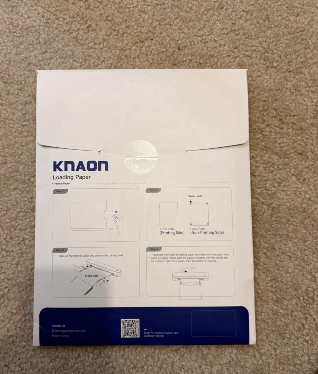 KNAON US Letter Thermal Paper 8.5 x 11 Inch 100 Sheets