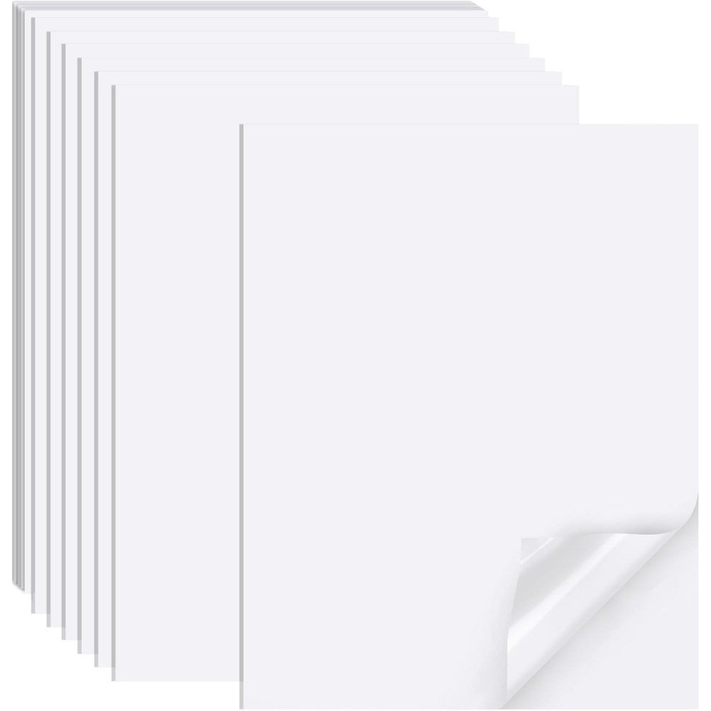 Inkjet Sticker Paper 40 Sheets 8.5×11 Inch Matte Full Sheet Labels Printable for