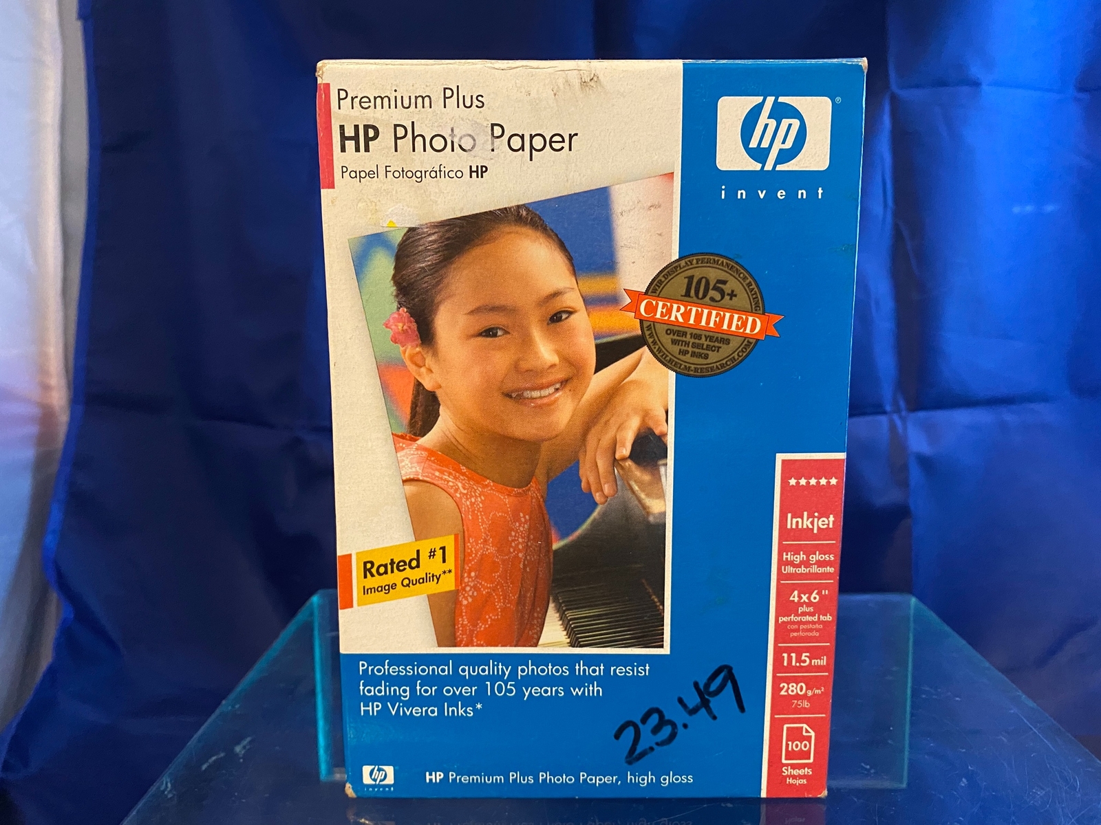 100 4 X 6 HP Premium Plus Photo Paper Sheets New In Box High Gloss