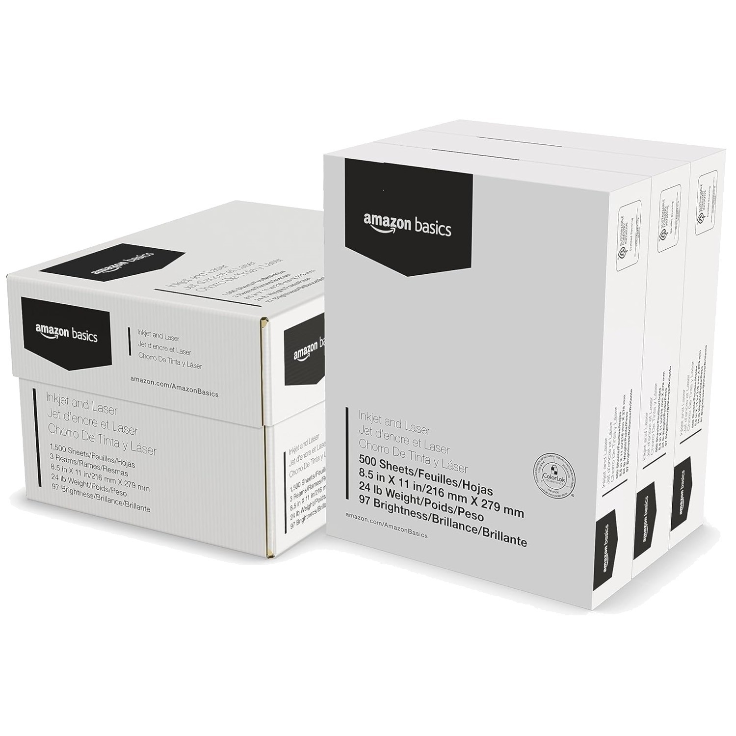 Multipurpose Copy Paper, 24lb, 1500 Sheets, 97 Bright White Quality