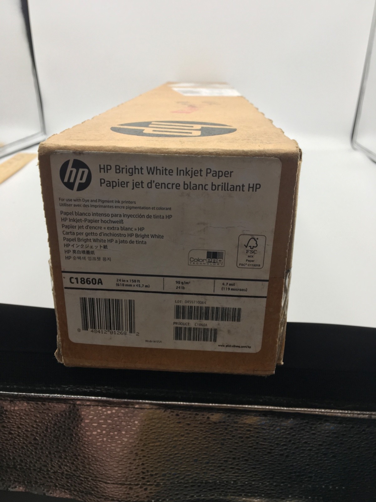 HP Bright White Inkjet Paper 24 Inches x 150 Feet Roll C1860A, NEW Genuine HP!