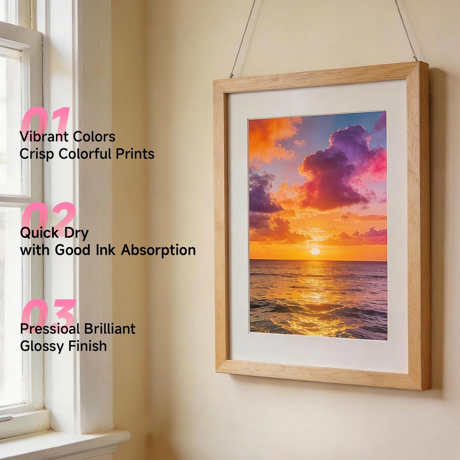 100 Sheets Glossy Inkjet Photo Paper 13X19 Inch 48lb 180GSM Professional