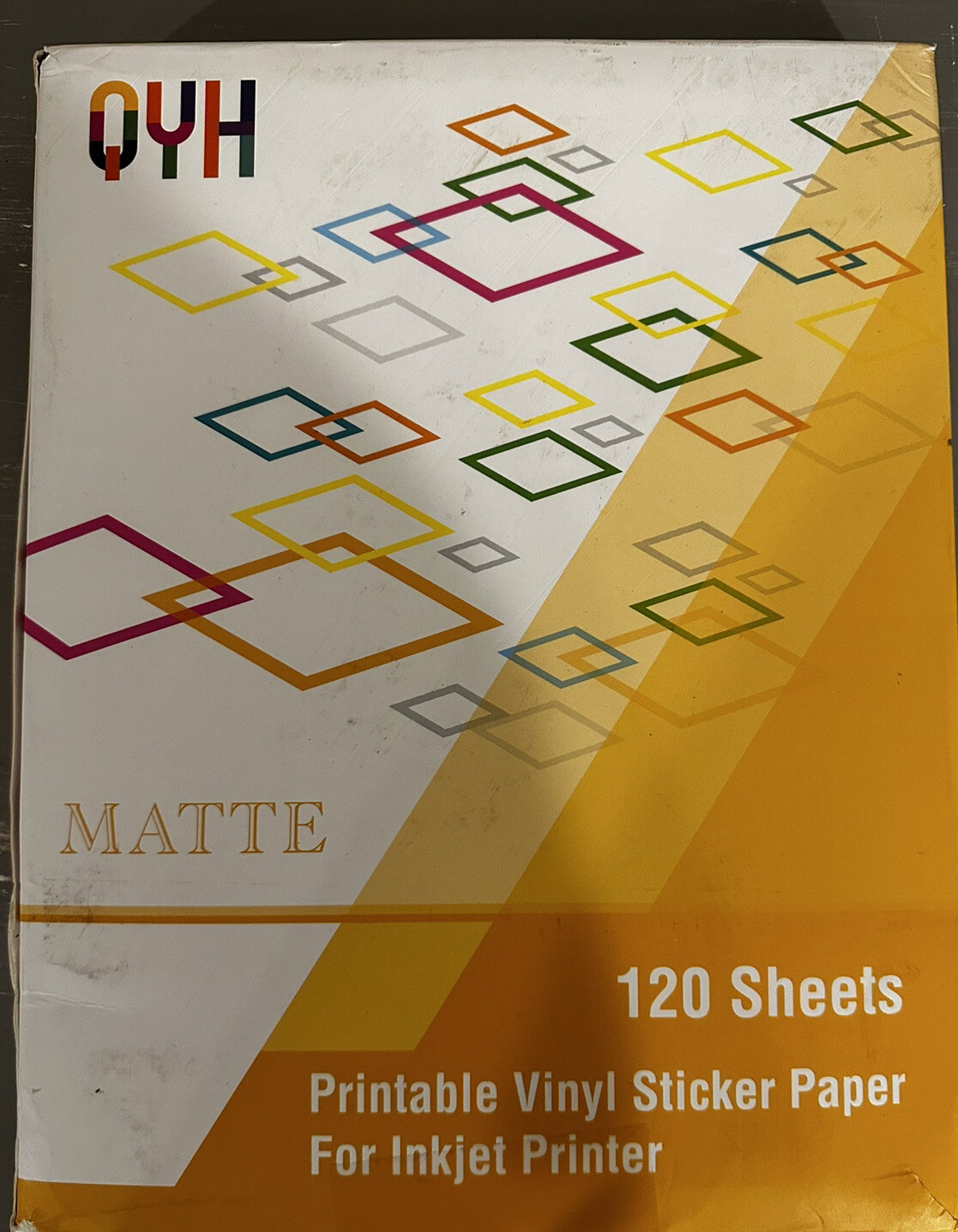 Printable Vinyl Sticker Paper for Inkjet Printer Clear Labels 120 Sheets Matte