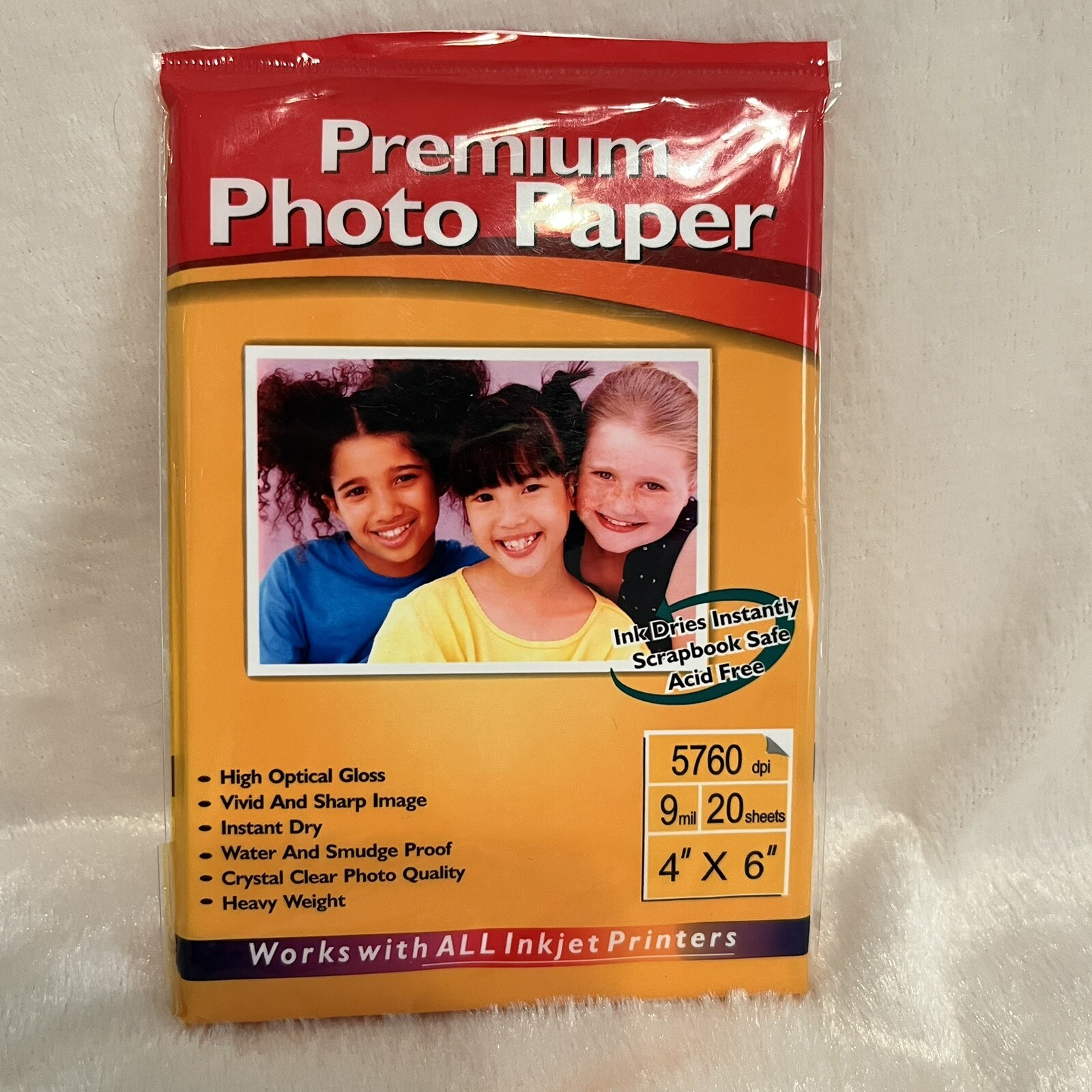Lot 4×6 Glossy Photo Paper HP & Premium 120 Sheets Total Inkjet Hewlett Packard