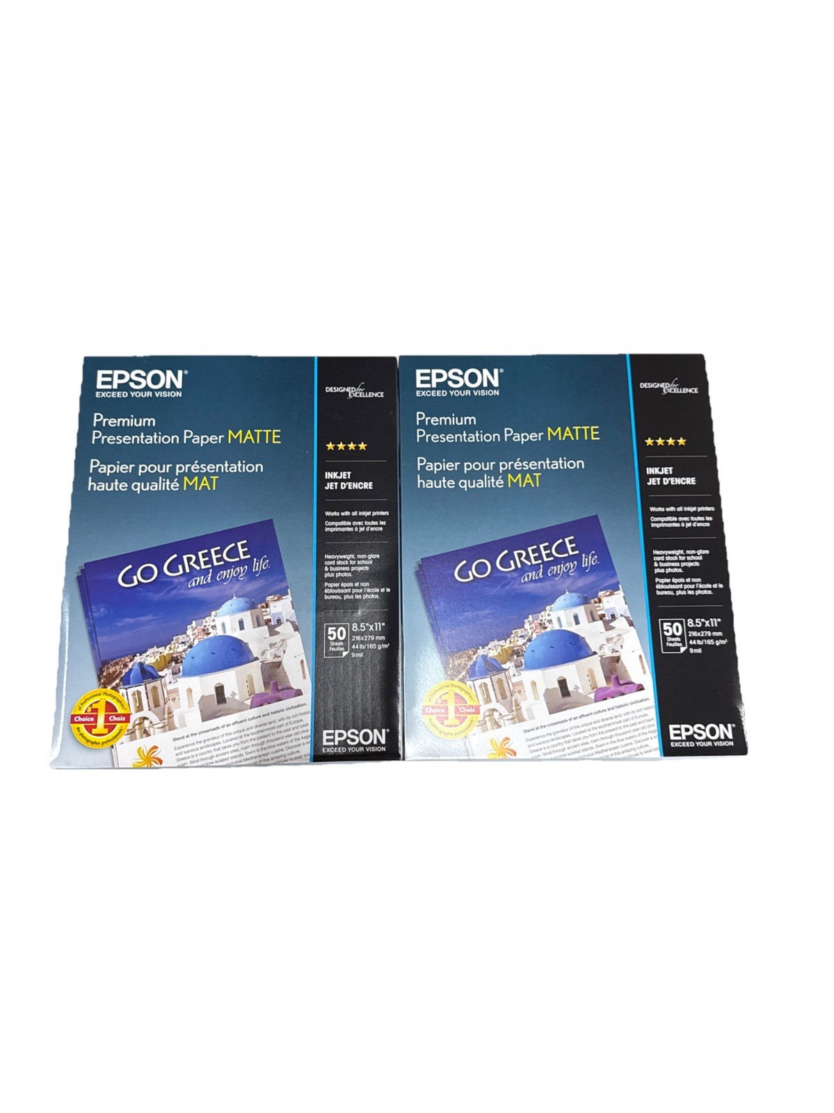 Epson Heavyweight 8.5×11 Matte Paper, 50 Sheets (S041257) – 2 Pack