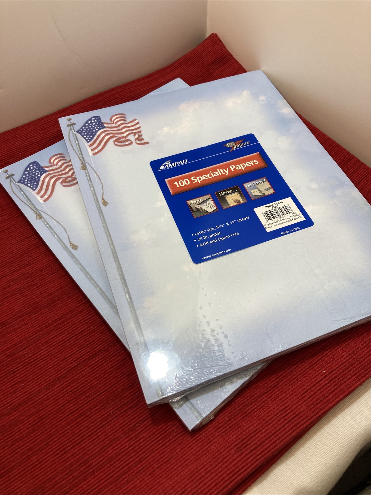 Printer Paper Flag W COCHRAN lot of 2 Paper 100 sheets ea Made in USA