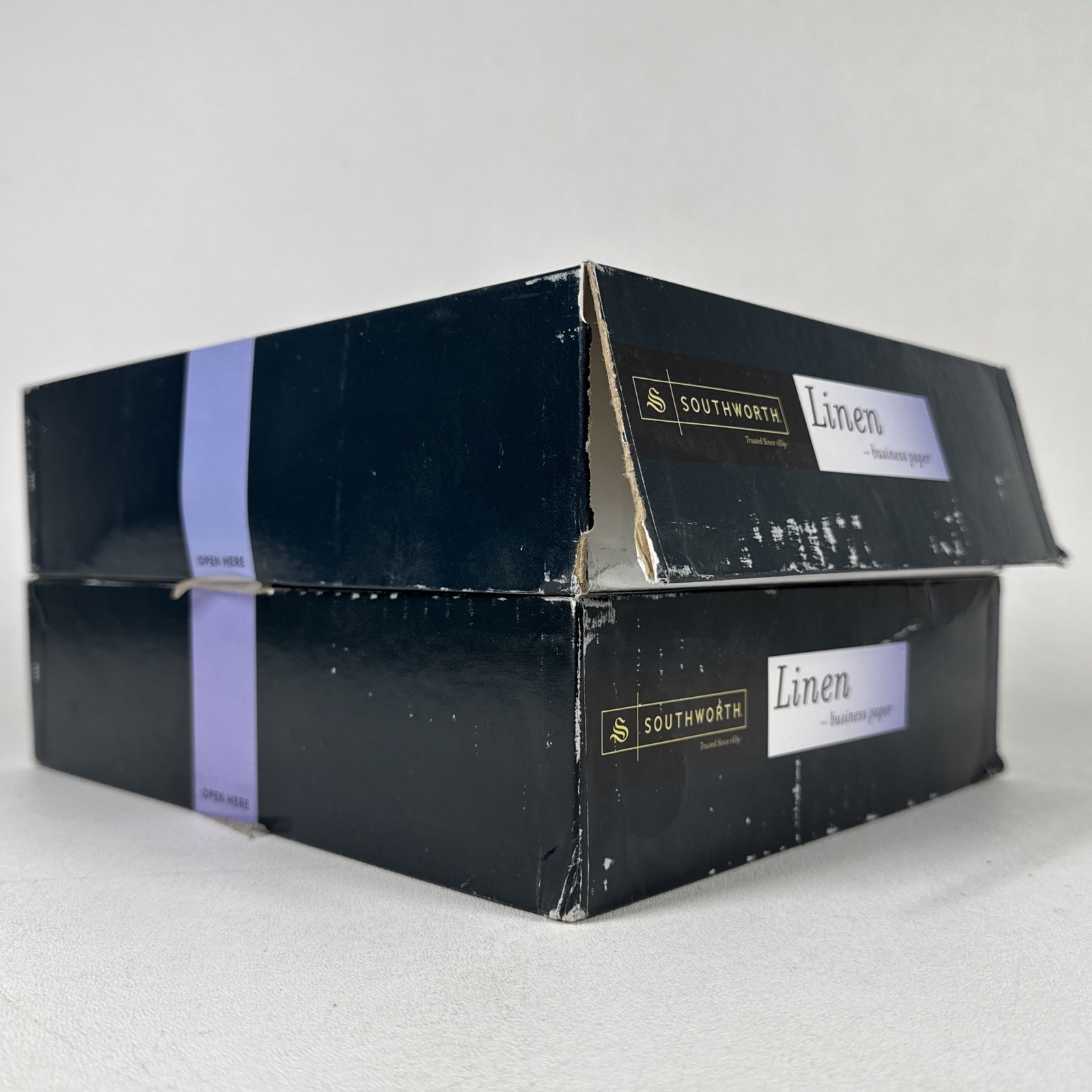 Southworth Cotton Linen Business Paper White X2 Open Boxes 24 lbs 8-1/2 x 11