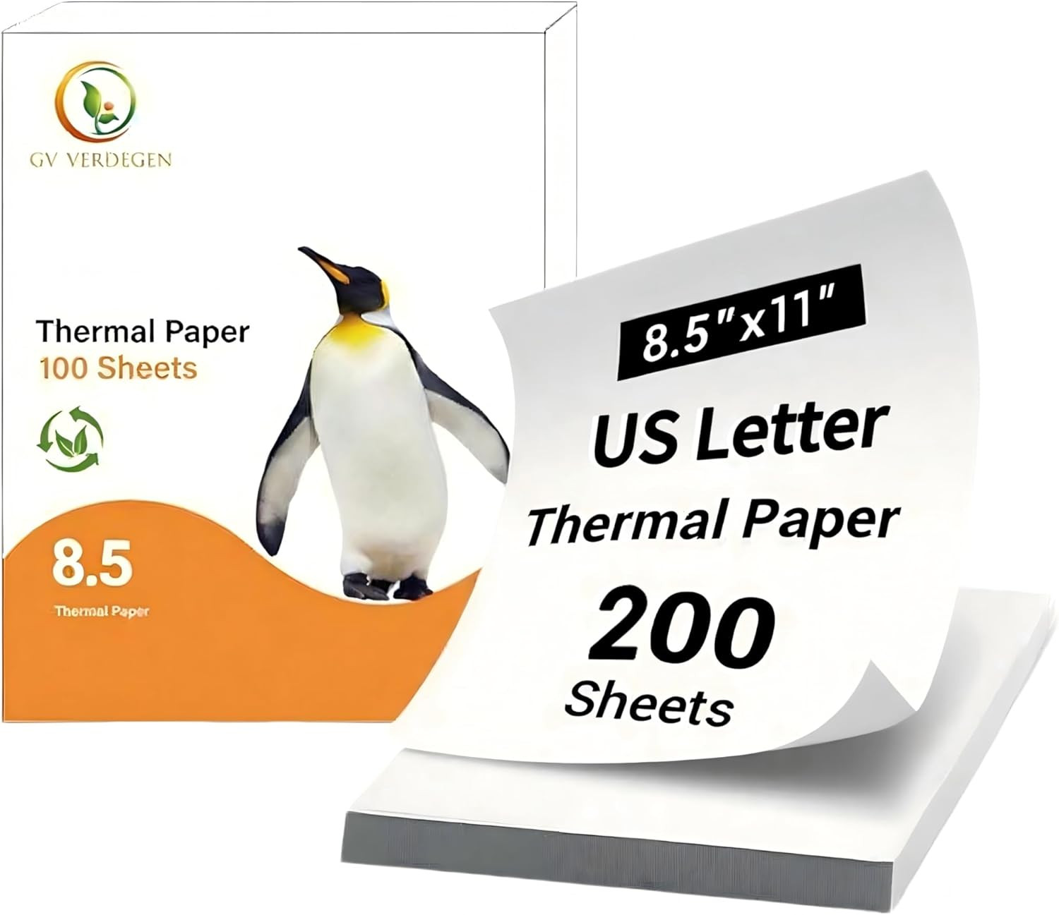 Thermal Printer Paper 8.5×11 for M08F-Letter M832 M834 MT800 – 200 Sheets