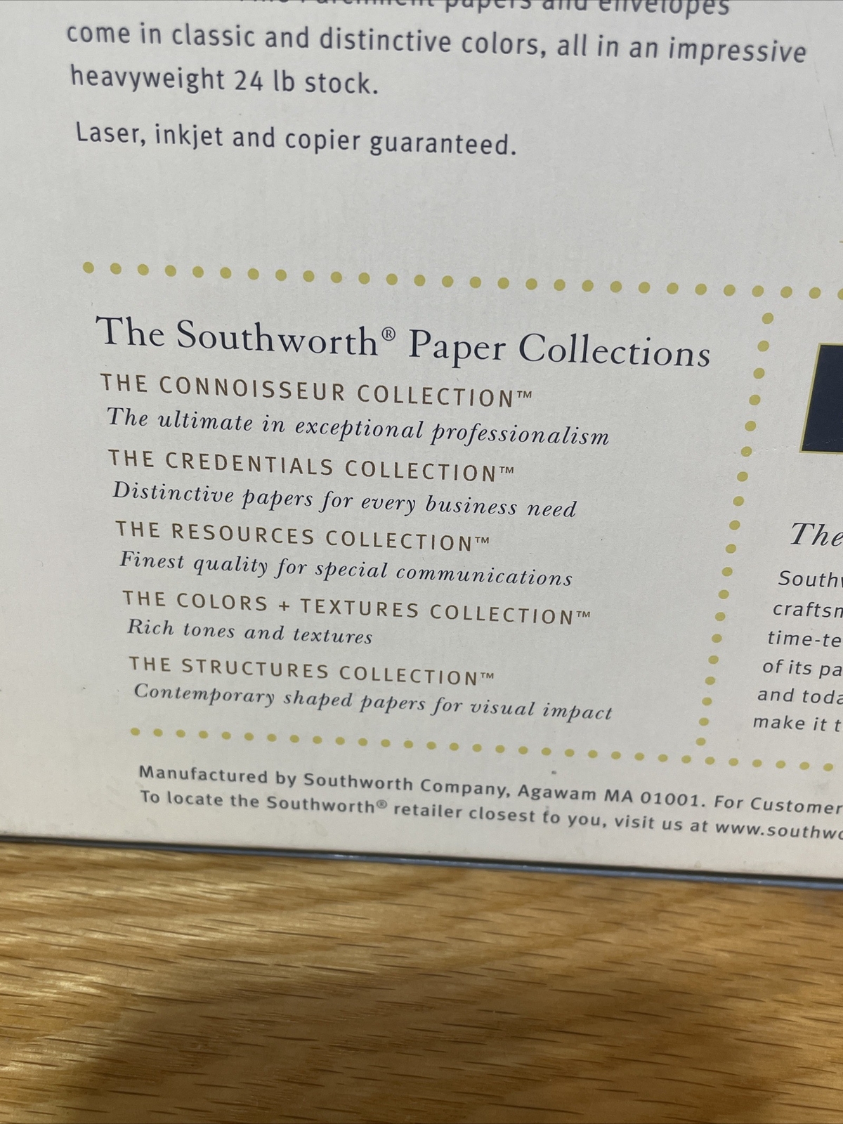 Southworth Gold Parchment Paper 24 lb 8 1/2 x 11 Laser and Ink Jet Printer 80 Sh