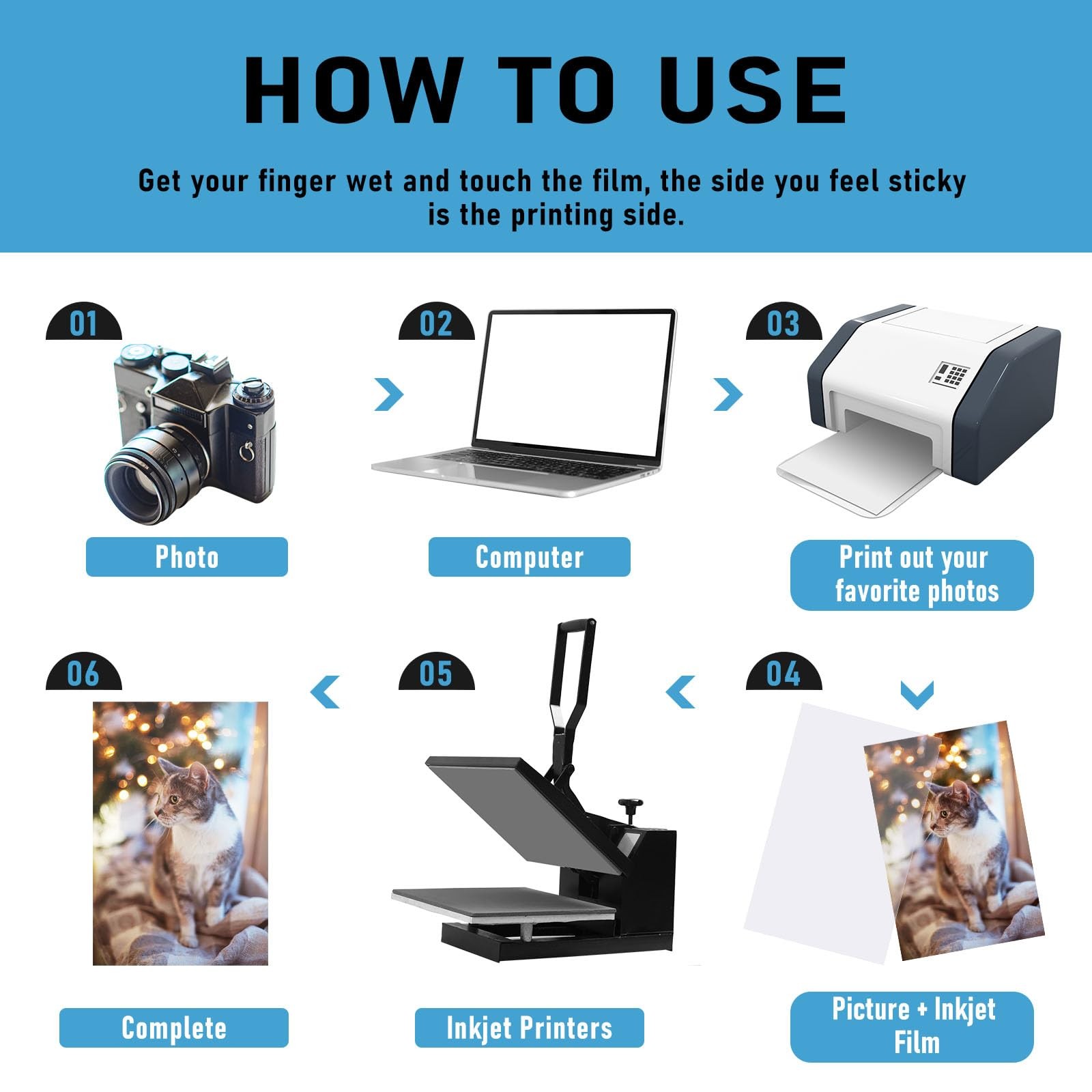 50 PCS 11×17 Inch 5 mil Waterproof Inkjet Transparency Film Silk Screen