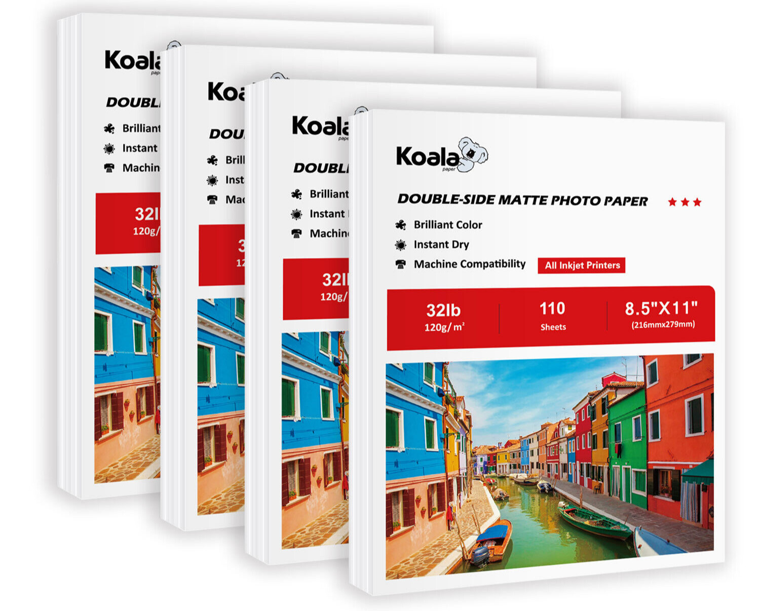 440 Sheets Koala Inkjet Printer Photo Paper 32 lb 8.5×11 Double Sided Matte 120g